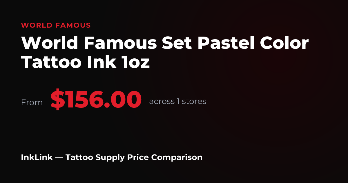 Worldm Famous Color World Famous Set Pastel Color Tattoo Ink 1oz by World Famous – Compare ...